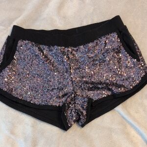 Victoria's Secret Black & Purple Sequin Shorts